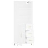Skříň highboard bílá 69,5 x 34 x 180 cm kompozitní dřevo