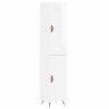 Skříň highboard bílá s vysokým leskem 34,5x34x180 cm kompozit