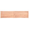 Stolní deska hnědá 220x50x(2-4)cm ošetřený dřevo živá hrana
