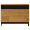 Zásuvková komoda FLAM 110 x 40 x 80 cm masivní borové dřevo