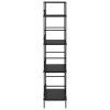Knihovna se 4 policemi černá 60x27,6x124,5 cm kompozitní dřevo 288222