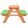 Dětský piknikový stůl s lavičkami 89 x 79 x 50 cm masivní jedle