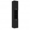 Koupelnová skříňka černá 30 x 30 x 179 cm kompozitní dřevo