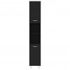 Koupelnová skříňka černá 30 x 30 x 179 cm kompozitní dřevo