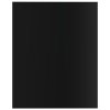 Police na knihy 8 ks černé lesklé 40x50x1,5 cm kompozitní dřevo