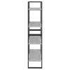 Knihovna se 4 policemi betonově šedá 80 x 30 x 140 cm kompozit 806461