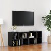 TV skříňka černá s vysokým leskem 104x30x52 cm kompozitní dřevo