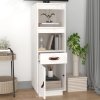 Skříň highboard bílá 34x40x108,5 cm masivní borové dřevo