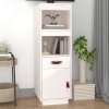 Skříň highboard bílá 34x40x108,5 cm masivní borové dřevo