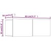 TV skříňky 2 ks kouřový dub 80 x 30 x 30 cm kompozitní dřevo