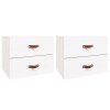 Nástěnné noční stolky 2 ks bílé 50x36x40 cm