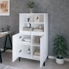 Skříň highboard bílá s vysokým leskem 60 x 36 x 110 cm kompozit