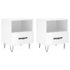Noční stolky 2 ks lesklé bílé 40x35x47,5 cm kompozitní dřevo