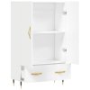 Skříň highboard bílá 69,5 x 31 x 115 cm kompozitní dřevo