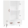 Skříň highboard bílá 69,5 x 31 x 115 cm kompozitní dřevo