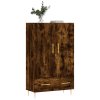 Skříň highboard kouřový dub 69,5 x 31 x 115 cm kompozitní dřevo
