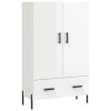 Skříň highboard lesklá bílá 69,5 x 31 x 115 cm kompozitní dřevo