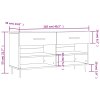 Botník bílý s vysokým leskem 102 x 35 x 55 cm kompozitní dřevo