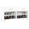 Botník bílý s vysokým leskem 102 x 35 x 55 cm kompozitní dřevo