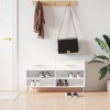 Botník bílý s vysokým leskem 102 x 35 x 55 cm kompozitní dřevo