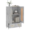 Skříň highboard betonově šedá 69,5x31x115 cm kompozitní dřevo