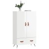 Skříň highboard lesklá bílá 69,5 x 31 x 115 cm kompozitní dřevo