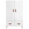 Skříň highboard lesklá bílá 69,5 x 31 x 115 cm kompozitní dřevo