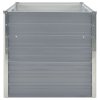 Vyvýšený zahradní truhlík 160x80x77 cm galvanizovaná ocel šedý