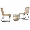 3dílný bistro set polyratan dub 48583