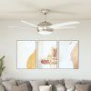 Ozdobný stropní ventilátor se světlem 128 cm bílý 50538