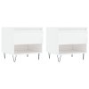 Konferenční stolky 2 ks lesklé bílé 50x46x50cm kompozitní dřevo