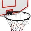 Basketbalový koš bílý 71x45x2 cm polyethylen 93664