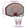 Basketbalový koš černý 90x60x2 cm polyethylen 93666