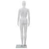 Dámská figurína celá postava základna ze skla lesklá bílá 175cm