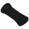 Pracovní lano černé 5 mm 25 m polyester 152807