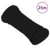 Pracovní lano černé 5 mm 25 m polyester 152807