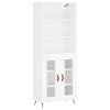 Skříň highboard bílá 69,5 x 34 x 180 cm kompozitní dřevo
