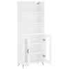 Skříň highboard bílá 69,5 x 34 x 180 cm kompozitní dřevo