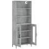 Skříň highboard betonově šedá 69,5x34x180 cm kompozitní dřevo