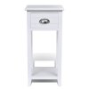 Noční stolek s 1 zásuvkou, bílý
