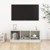 TV stolek bílý 104 x 33 x 41 cm masivní borové dřevo