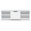 TV skříňka bílá 102 x 35,5 x 36,5 cm kompozitní dřevo