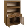 Skříň highboard medově hnědá 67x40x108,5 cm masivní borovice