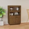 Skříň highboard medově hnědá 67x40x108,5 cm masivní borovice