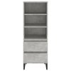 Skříň highboard betonově šedá 40 x 36 x 110 cm kompozitní dřevo