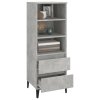 Skříň highboard betonově šedá 40 x 36 x 110 cm kompozitní dřevo