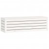 Úložný box bílý 109x36,5x33 cm masivní borové dřevo