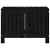 Zahradní úložný box černý 76 x 42,5 x 54 cm masivní borovice