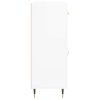 Příborník bílý s vysokým leskem 69,5x34x90 cm kompozitní dřevo