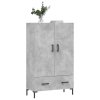 Skříň highboard betonově šedá 69,5x31x115 cm kompozitní dřevo